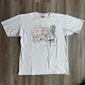 Vintage Nassau Bahamas Seashells Beach T-Shirt - size XXL single stitch